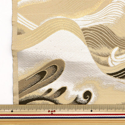 [From quantity 5] Fabric 『Gold Brocade Asuka 4-chick light brown color 74-10673]