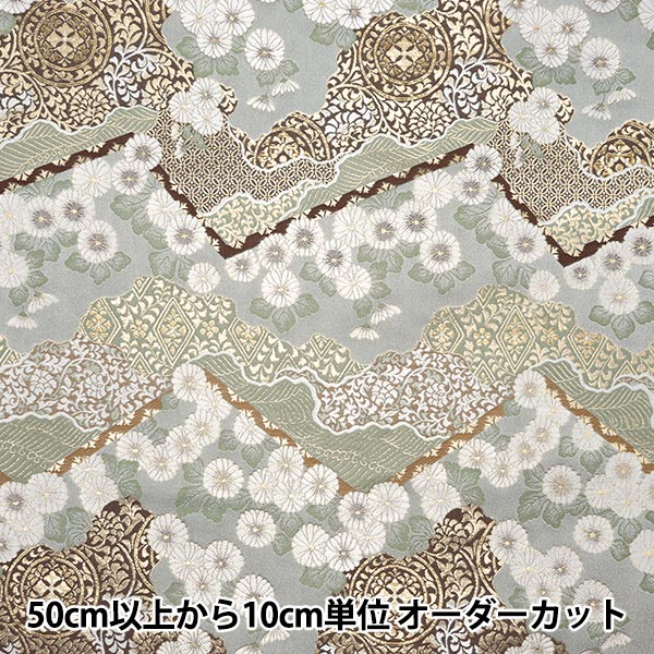 [来自数量5] 织物 『金色织锦 Asuka 4-Cho Gray 61-10674]