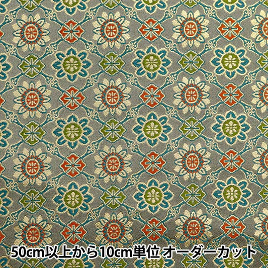 [数量从5开始] 织物 『金色织锦 Juju Sancho Green 2-575"