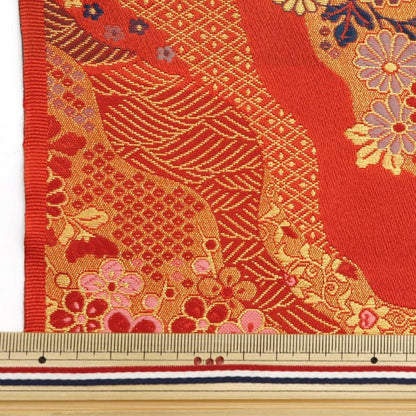 [数量从5开始] 织物 『金色织锦 Katsura Nishiki身体2号红色18-10630"