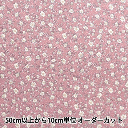 [Quantity starting from 5] Fabric 『Scare Print Homy Sister Lined Floral Pattern Azuki HS10502-D"