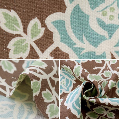 [数量从5开始] 织物 “ Mufan Sharting Rose Pattern Brown” Yuwa Ariwa射击