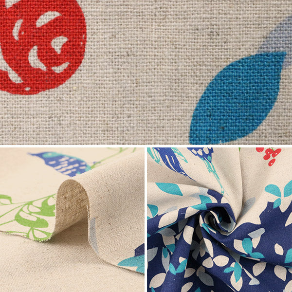 [Quantity starting from 5] Fabric "Echino Standard Bird Song 10D Navy" KOKKA