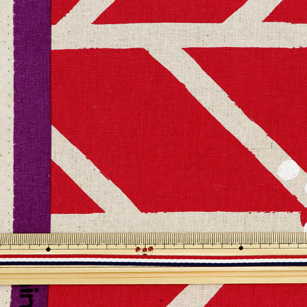 [Quantity starting from 5] Fabric "echino BANANA Cotton Linen Canvas Red EKX97400-400A" KOKKA