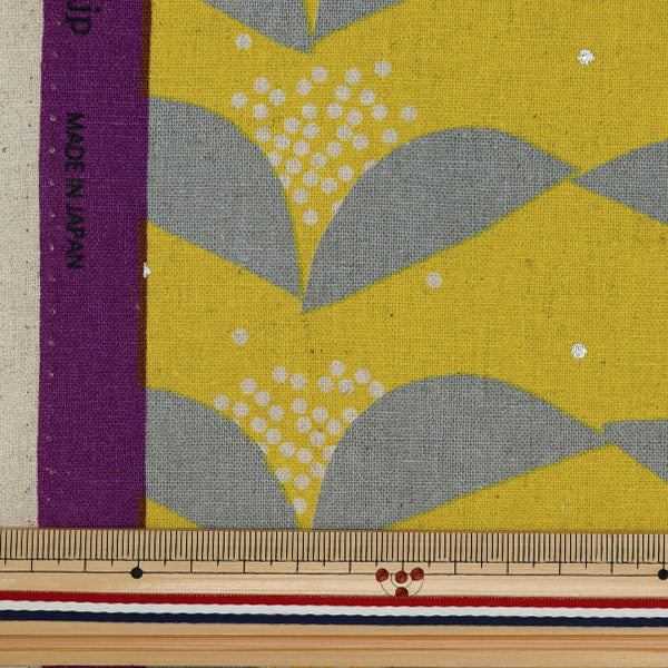 [Quantity starting from 5] Fabric "echino TSUBAKI Cotton Linen Canvas Yellow EKX97400-401D" KOKKA
