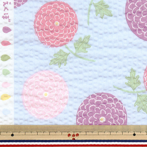 [Quantity starting from 5] Fabric "Ripple Children's Dimples Series Ponpongiku Blue ECB-54-BL" KIYOHARA
