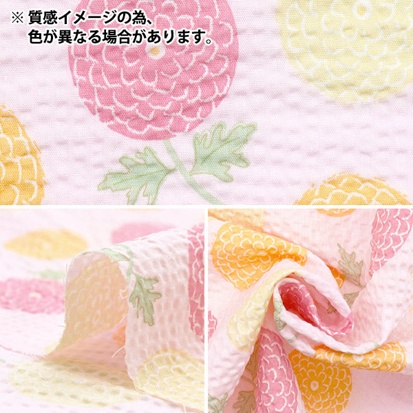 [Quantity starting from 5] Fabric "Ripple Children's Dimples Series Ponpongiku Blue ECB-54-BL" KIYOHARA
