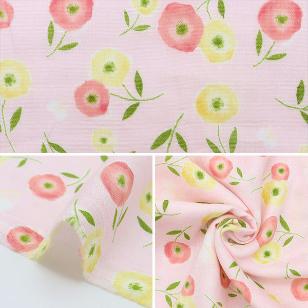 [Quantity starting from 5] Fabric 『double gauze Watercolor Touch AP21910-1C"