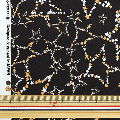 [From quantity 5] Fabric 『Sheeting Christmas Print Black AP15801-2E]