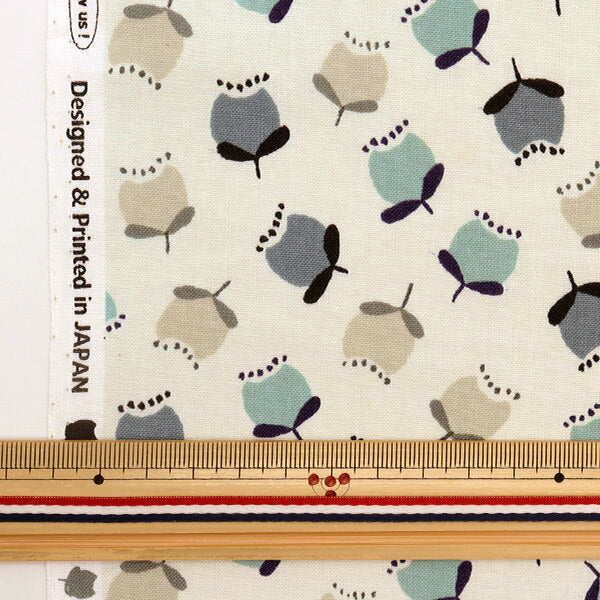 [Quantity starting from 5] Fabric 『Sheeting Pygmy World Floral Gray AP31702-3E"
