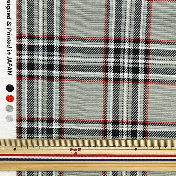 [Quantity starting from 5] Fabric 『Oxford Tartan check grey AP31802-B"