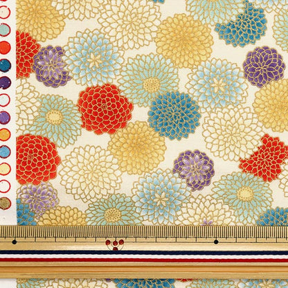 [Quantity starting from 5] Fabric 『Sheeting Japanese pattern glitter white AP32701-2A"