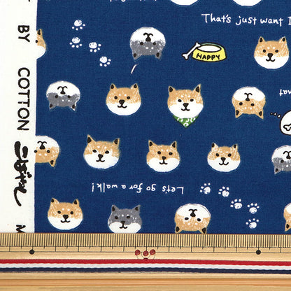 [Quantity starting from 5] Fabric "Broad Shiba Inu KTS6819-B" COTTON KOBAYASHI
