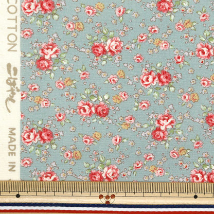 [Quantity starting from 5] Fabric "Broad Small Flower Pattern Blue KTS6813-B" COTTON KOBAYASH Cotton Kobayashi Textile