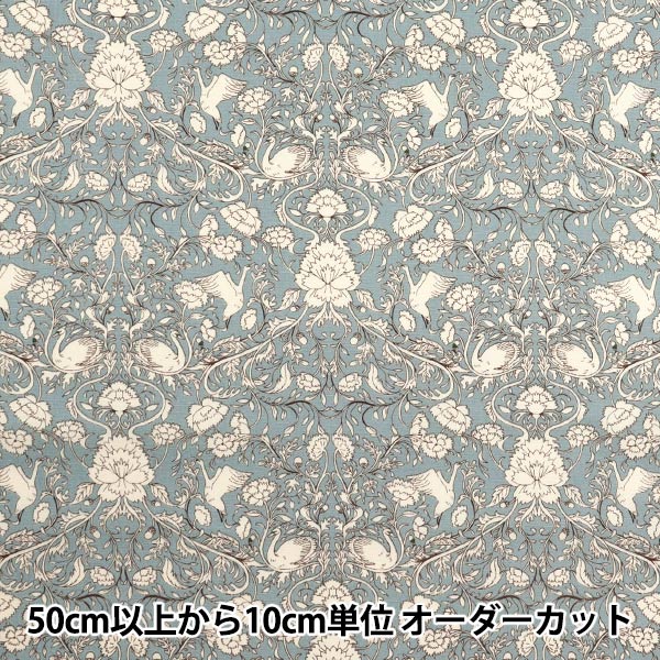 [Quantity starting from 5] Fabric "Broad Floral Saxophone KTS6955-B" COTTON KOBAYASH Cotton Kobayashi Textile