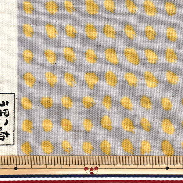 [Quantity starting from 5] Fabric "Usako fabric, cotton, linen canvas, dot pattern, gray, UP5884-D" COTTON KOBAYASHI