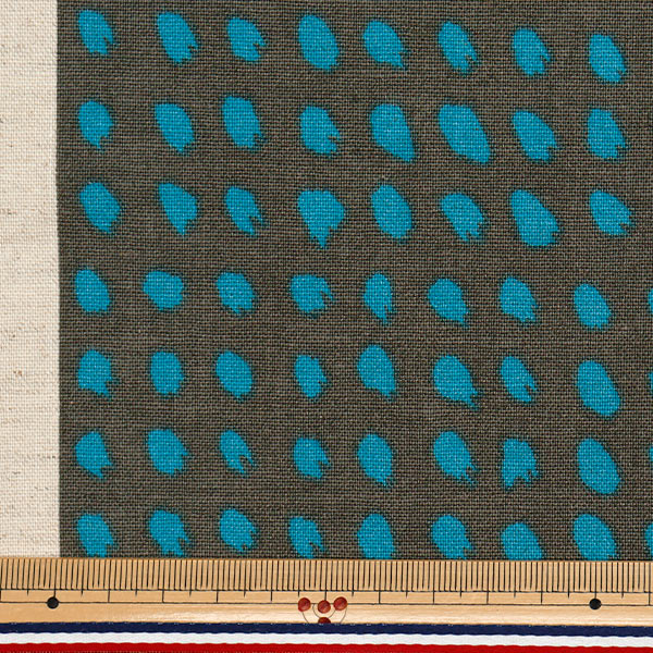 [Quantity starting from 5] Fabric "Usako fabric, cotton, linen canvas, dot pattern, charcoal UP5884-E" COTTON KOBAYASHI