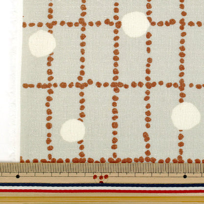 [数量从5开始] 织物 "Le Drevath Cotton Buctingham Lunetta Gray 142-1296-B1"