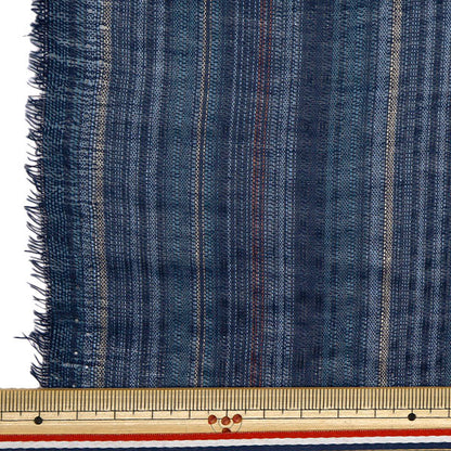 [Quantity starting from 5] Fabric "Shijira weave navy x red NOS-017-27"