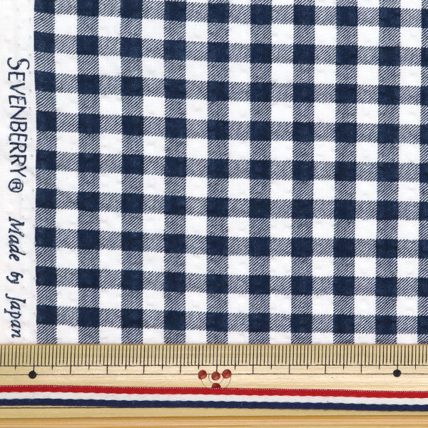 [Quantity starting from 5] Fabric"Ripple Gingham Navy B-83032-1-1"