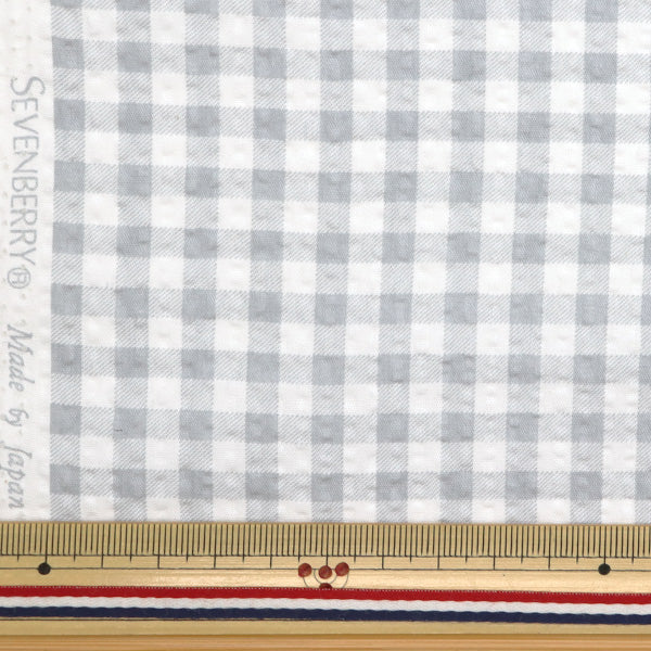[Quantity starting from 5] Fabric"Ripple Gingham Grey B-83032-1-5"
