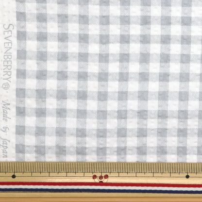 [Quantity starting from 5] Fabric"Ripple Gingham Grey B-83032-1-5"