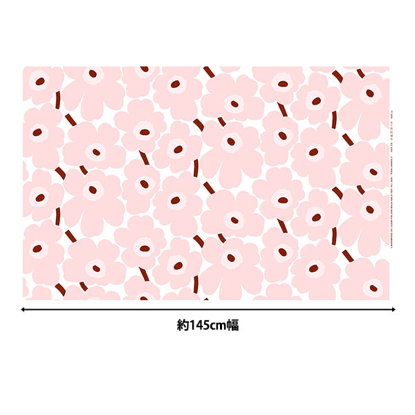 [数量从5开始] 织物 “ Marimekko Pieni Unikko White X Pink 074310-137"