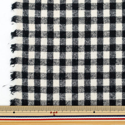[数量从5开始] 织物 “棉布亚麻染色刷子可洗的检查黑色2754-C7"