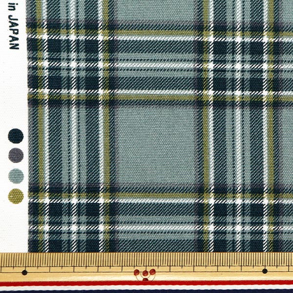 [From quantity 5] Fabric 『Oxford Tartan check blue green CHECK-C"
