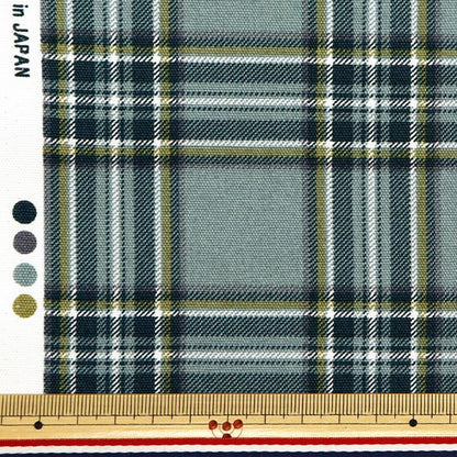 [From quantity 5] Fabric 『Oxford Tartan check blue green CHECK-C"
