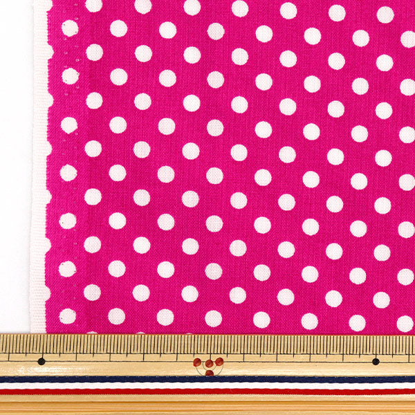 [Quantity starting from 5] Fabric 『Sheeting Dot Deep Pink SEDOT-DPI"