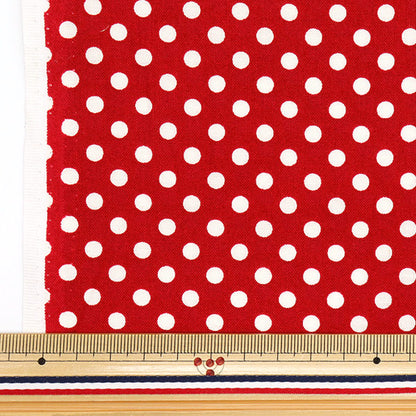 [Quantity starting from 5] Fabric 『Sheeting Dot Red SEDOT-RE"