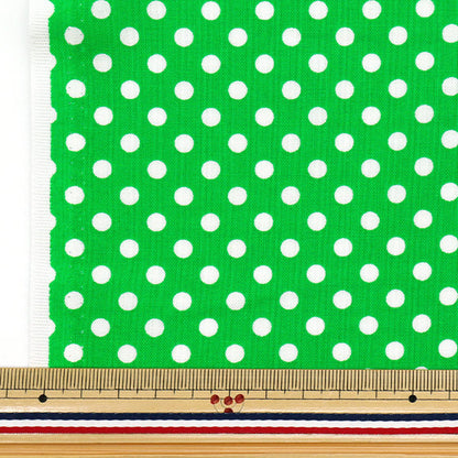 [Quantity starting from 5] Fabric 『Sheeting Dot Green SEDOT-GR"