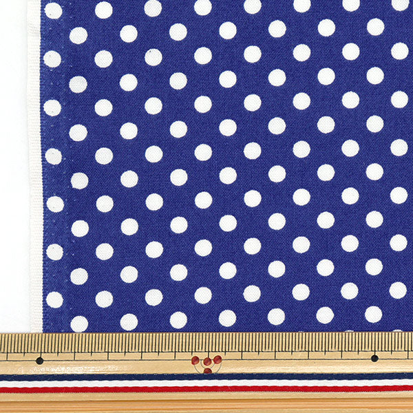[Quantity starting from 5] Fabric 『Sheeting Dot Deep Blue SEDOT-DBL"