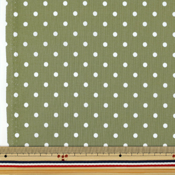 [Quantity from 5] Fabric 『Scare Print Mini dot green SQMDOT-GR"