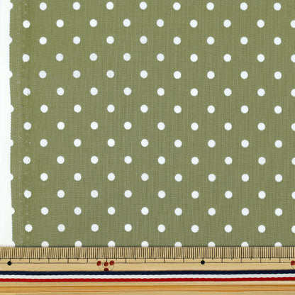 [Quantity from 5] Fabric 『Scare Print Mini dot green SQMDOT-GR"