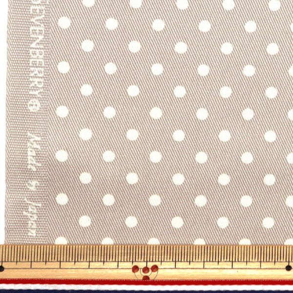 [From quantity 5] Fabric "Twill Polka dotsSmoke gray 88610-5-62 in print"