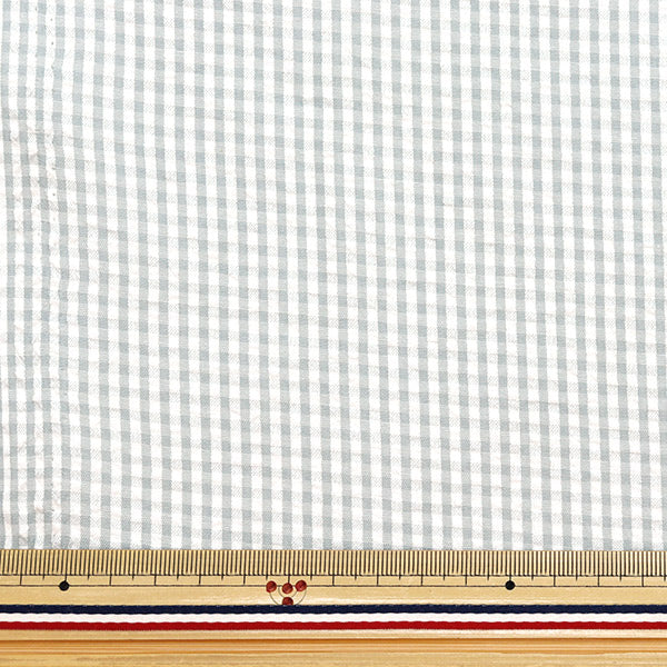 [Quantity starting from 5] Fabric "Soccer Gingham Grey SUC-GIN-1GY"