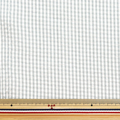 [Quantity starting from 5] Fabric "Soccer Gingham Grey SUC-GIN-1GY"
