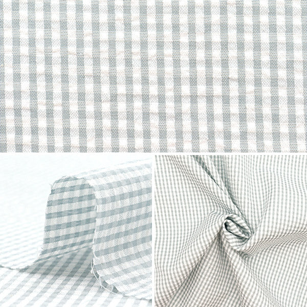 [Quantity starting from 5] Fabric "Soccer Gingham Grey SUC-GIN-1GY"