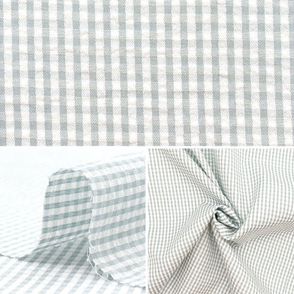 [Quantity starting from 5] Fabric "Soccer Gingham Grey SUC-GIN-1GY"