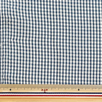[Quantity starting from 5] Fabric "Soccer Gingham Navy SUC-GIN-3NV"
