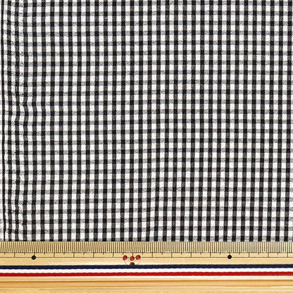 [Quantity starting from 5] Fabric "Soccer Gingham Black SUC-GIN-6BK"