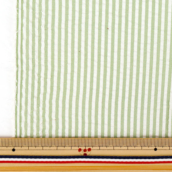[Quantity starting from 5] Fabric "Soccer Stripe Green SUC-ST-4GR"