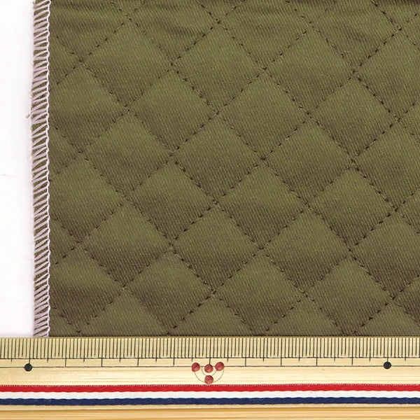Fabric "A super water-repellent twill quilt that repels water very wellCut Cloth Approx. 135cm x 50cm Khaki CQPL-TWTC-KH"