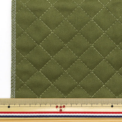 Fabric "A super water-repellent twill quilt that repels water very wellCut Cloth Approx. 135cm x 50cm Olive CQPL-TWTC-OL"