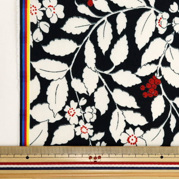 [From quantity 5] Fabric "Super water-repellent polyester fresh garden black HP-FGR-BK"