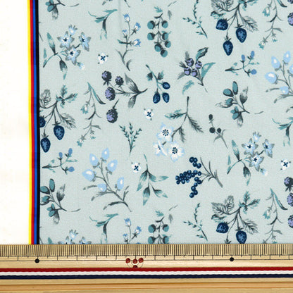 [From quantity 5] Fabric "Super water-repellent polyester berry garden blue green HP-BEG-BLGR"