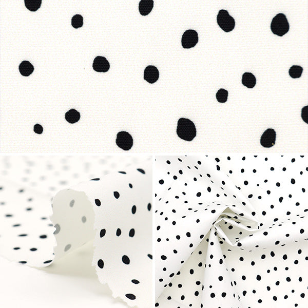 [From quantity 5] Fabric "Super water-repellent polyester Dalmatian White HP-Da-WH that repels water very much"