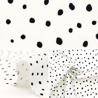 [From quantity 5] Fabric "Super water-repellent polyester Dalmatian White HP-Da-WH that repels water very much"